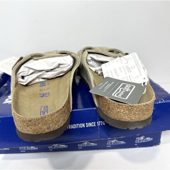 Birkenstock Boston Soft Footbed Taupe Suede Clogs Sandals  42 EU New Damage Box main image 7